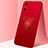 Ultra-thin Silicone Gel Soft Case Cover with Magnetic Finger Ring Stand A01 for Huawei Honor X10 Max 5G Red