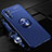 Ultra-thin Silicone Gel Soft Case Cover with Magnetic Finger Ring Stand A01 for Huawei Mate 40 Lite 5G Blue