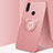 Ultra-thin Silicone Gel Soft Case Cover with Magnetic Finger Ring Stand A01 for Huawei Nova 4e Rose Gold