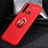 Ultra-thin Silicone Gel Soft Case Cover with Magnetic Finger Ring Stand A01 for Huawei Nova 5i Red