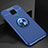 Ultra-thin Silicone Gel Soft Case Cover with Magnetic Finger Ring Stand A01 for Huawei Nova 5z Blue