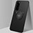 Ultra-thin Silicone Gel Soft Case Cover with Magnetic Finger Ring Stand A01 for Huawei Nova 7 5G Black
