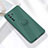 Ultra-thin Silicone Gel Soft Case Cover with Magnetic Finger Ring Stand A01 for Huawei Nova 7 SE 5G Green