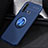 Ultra-thin Silicone Gel Soft Case Cover with Magnetic Finger Ring Stand A01 for Huawei P20 Lite (2019) Blue