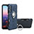 Ultra-thin Silicone Gel Soft Case Cover with Magnetic Finger Ring Stand A01 for Huawei P20 Pro Dark Gray