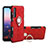 Ultra-thin Silicone Gel Soft Case Cover with Magnetic Finger Ring Stand A01 for Huawei P20 Pro Red