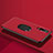 Ultra-thin Silicone Gel Soft Case Cover with Magnetic Finger Ring Stand A01 for Huawei P30 Red