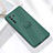 Ultra-thin Silicone Gel Soft Case Cover with Magnetic Finger Ring Stand A01 for Huawei P40 Lite 5G Green