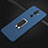 Ultra-thin Silicone Gel Soft Case Cover with Magnetic Finger Ring Stand A01 for Nokia 7 Plus Blue