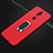 Ultra-thin Silicone Gel Soft Case Cover with Magnetic Finger Ring Stand A01 for Nokia 7 Plus Red