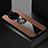 Ultra-thin Silicone Gel Soft Case Cover with Magnetic Finger Ring Stand A01 for Oppo Ace2 Brown
