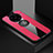 Ultra-thin Silicone Gel Soft Case Cover with Magnetic Finger Ring Stand A01 for Oppo Ace2 Hot Pink