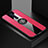 Ultra-thin Silicone Gel Soft Case Cover with Magnetic Finger Ring Stand A01 for Oppo Reno2 Z Hot Pink