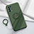 Ultra-thin Silicone Gel Soft Case Cover with Magnetic Finger Ring Stand A01 for Oppo Reno5 5G