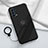 Ultra-thin Silicone Gel Soft Case Cover with Magnetic Finger Ring Stand A01 for Oppo Reno5 5G Black