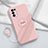 Ultra-thin Silicone Gel Soft Case Cover with Magnetic Finger Ring Stand A01 for Oppo Reno5 5G Pink