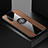 Ultra-thin Silicone Gel Soft Case Cover with Magnetic Finger Ring Stand A01 for Realme X50 5G Brown