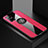 Ultra-thin Silicone Gel Soft Case Cover with Magnetic Finger Ring Stand A01 for Samsung Galaxy A71 5G Hot Pink