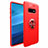 Ultra-thin Silicone Gel Soft Case Cover with Magnetic Finger Ring Stand A01 for Samsung Galaxy S10 5G Red