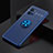 Ultra-thin Silicone Gel Soft Case Cover with Magnetic Finger Ring Stand A01 for Vivo iQOO 9 5G Blue