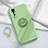 Ultra-thin Silicone Gel Soft Case Cover with Magnetic Finger Ring Stand A01 for Vivo X50 5G