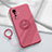 Ultra-thin Silicone Gel Soft Case Cover with Magnetic Finger Ring Stand A01 for Vivo X50 5G
