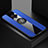 Ultra-thin Silicone Gel Soft Case Cover with Magnetic Finger Ring Stand A01 for Vivo X50 Lite Blue