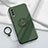 Ultra-thin Silicone Gel Soft Case Cover with Magnetic Finger Ring Stand A01 for Vivo Y11s