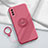 Ultra-thin Silicone Gel Soft Case Cover with Magnetic Finger Ring Stand A01 for Vivo Y20s