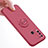 Ultra-thin Silicone Gel Soft Case Cover with Magnetic Finger Ring Stand A01 for Vivo Y50