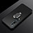 Ultra-thin Silicone Gel Soft Case Cover with Magnetic Finger Ring Stand A01 for Xiaomi Mi 10 Pro Black