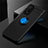 Ultra-thin Silicone Gel Soft Case Cover with Magnetic Finger Ring Stand A01 for Xiaomi Mi 10T 5G Blue and Black