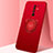 Ultra-thin Silicone Gel Soft Case Cover with Magnetic Finger Ring Stand A01 for Xiaomi Redmi 9