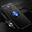 Ultra-thin Silicone Gel Soft Case Cover with Magnetic Finger Ring Stand A01 for Xiaomi Redmi Note 8 Pro Blue and Black