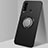 Ultra-thin Silicone Gel Soft Case Cover with Magnetic Finger Ring Stand A02 for Huawei Honor Play4T Black