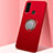 Ultra-thin Silicone Gel Soft Case Cover with Magnetic Finger Ring Stand A02 for Huawei Honor Play4T Red