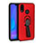 Ultra-thin Silicone Gel Soft Case Cover with Magnetic Finger Ring Stand A02 for Huawei Nova 3e Red
