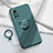 Ultra-thin Silicone Gel Soft Case Cover with Magnetic Finger Ring Stand A02 for Huawei Nova 8 5G