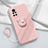 Ultra-thin Silicone Gel Soft Case Cover with Magnetic Finger Ring Stand A02 for Huawei Nova 8 5G