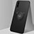 Ultra-thin Silicone Gel Soft Case Cover with Magnetic Finger Ring Stand A02 for Huawei Y8p Black