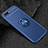 Ultra-thin Silicone Gel Soft Case Cover with Magnetic Finger Ring Stand A02 for Oppo K1 Blue