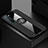 Ultra-thin Silicone Gel Soft Case Cover with Magnetic Finger Ring Stand A02 for Oppo K7 5G Black