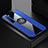 Ultra-thin Silicone Gel Soft Case Cover with Magnetic Finger Ring Stand A02 for Oppo K7 5G Blue