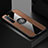 Ultra-thin Silicone Gel Soft Case Cover with Magnetic Finger Ring Stand A02 for Oppo K7 5G Brown