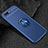 Ultra-thin Silicone Gel Soft Case Cover with Magnetic Finger Ring Stand A02 for Oppo R17 Neo Blue