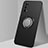 Ultra-thin Silicone Gel Soft Case Cover with Magnetic Finger Ring Stand A02 for Realme Q2 Pro 5G Black