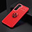 Ultra-thin Silicone Gel Soft Case Cover with Magnetic Finger Ring Stand A02 for Samsung Galaxy S22 Plus 5G