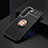Ultra-thin Silicone Gel Soft Case Cover with Magnetic Finger Ring Stand A02 for Samsung Galaxy S22 Plus 5G Gold and Black