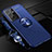 Ultra-thin Silicone Gel Soft Case Cover with Magnetic Finger Ring Stand A02 for Samsung Galaxy S22 Ultra 5G