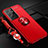 Ultra-thin Silicone Gel Soft Case Cover with Magnetic Finger Ring Stand A02 for Samsung Galaxy S22 Ultra 5G